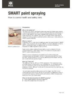 SMART paint spraying - HSE