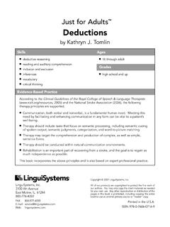 Just for Adults Deductions