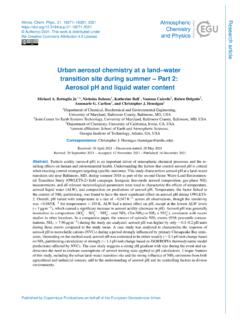 Urban aerosol chemistry at a land–water transition site ...