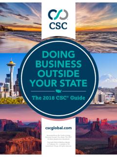 DOING BUSINESS OUTSIDE YOUR STATE - CSC Global
