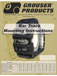 Bar Track Mounting Instructions - Grouser Products, Inc.