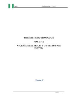 Distribution Code NERC Nigeria v01 - AEDC