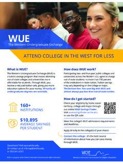 The Western Undergraduate Exchange