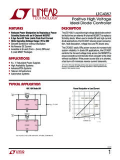 LTC4357 - Positive High Voltage Ideal Diode Controller