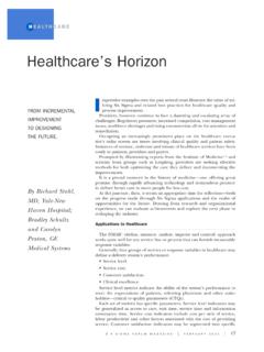 Healthcare’s Horizon - ASQ