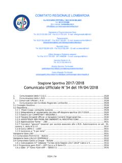 Stagione Sportiva 2017/2018 Comunicato Ufficiale …