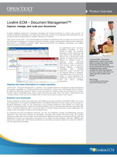 Livelink ECM – Document Management™