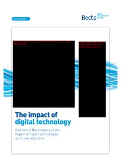 The Impact of digital technology - UCL Institute of Education