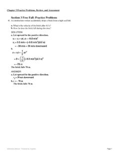 Section 3 Free Fall: Practice Problems