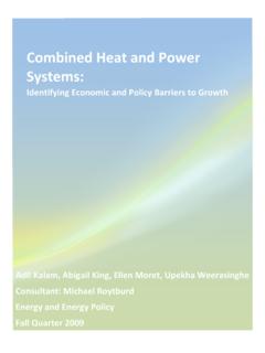Combined Heat and Power Systems