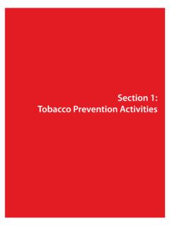 Section 1: Tobacco Prevention Activities
