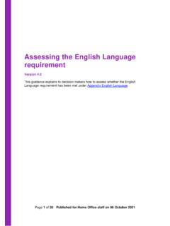English language requirement - GOV.UK