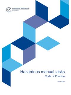 Hazardous manual tasks - SafeWork SA