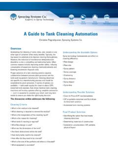 A Guide to Tank Cleaning Automation - Plant …