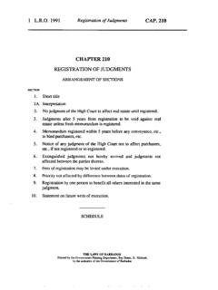 Cap. 210 Registration of Judgments - …