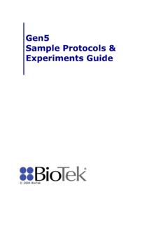 Gen5 Sample Protocols and Experiments Guide