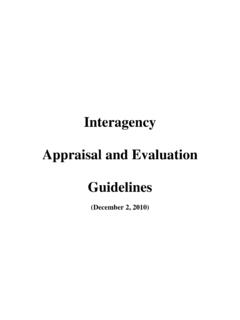 Interagency Appraisal and Evaluation Guidelines