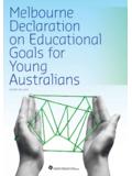 Melbourne Declaration on Educational Goals for Young ...