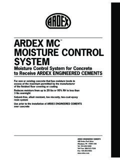 ARDEX MC MOISTURE CONTROL SYSTEM - …