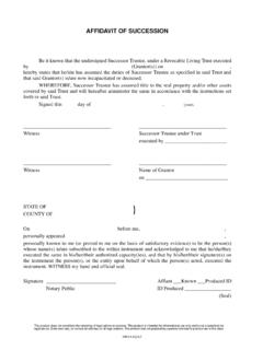 Affidavit of Succession - legal forms