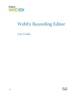 WebEx Recording Editor - meetingconnect.net