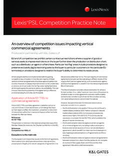 Lexis PSL Competition Practice Note - K&amp;L Gates