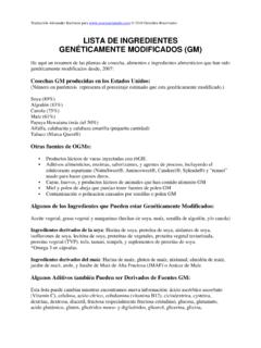 LISTA DE INGREDIENTES GM - concienciaradio.com
