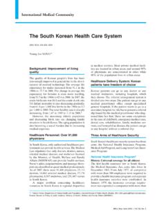 The South Korean Health Care System - MED