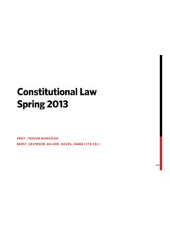Constitutional Law Spring 2013