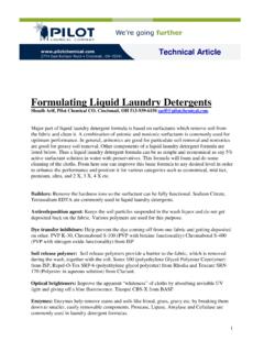 Formulating Liquid Laundry Detergents - Pilot Cleaning