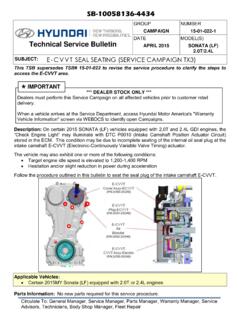 DATE MODEL(S) Technical Service Bulletin APRIL 2015 …