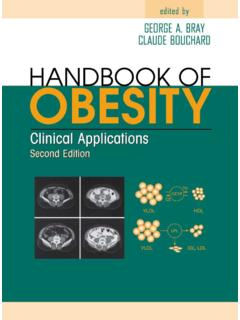 Handbook of Obesity : Clinical Applications - Mans