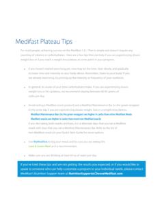 Medifast Plateau Tips