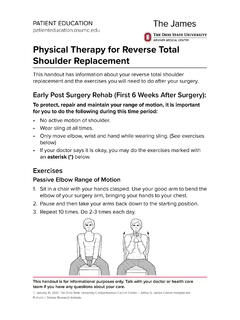 Physical Therapy for Reverse Total Shoulder Replacement