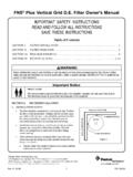 FNS Plus Vertical Grid D.E. Filter Owner's Manual ...