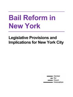 Bail Reform in New York - Center for Court Innovation