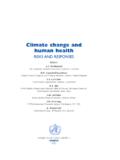 Climate change and human health - WHO