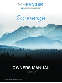 OwnersManual Converge TetonHD v1 - WiFiRanger