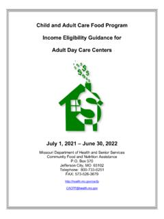 Child and Adult Care Food Program Income Eligibility ...