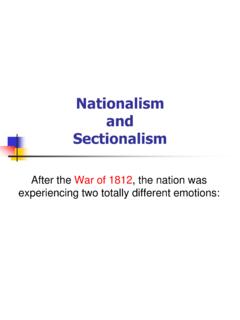 Nationalism and Sectionalism - neisd.net