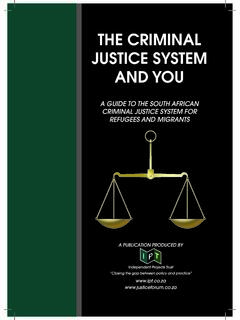 THE CRIMINAL JUSTICE SYSTEM AND YOU - IPT