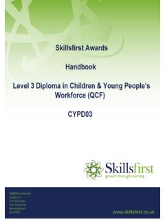 Skillsfirst Awards Handbook Level 3 Diploma in …