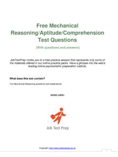 Free Mechanical Aptitude Questions Answers - JobTestPrep