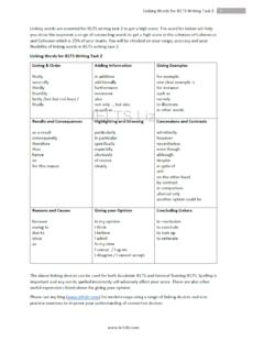Linking Words for IELTS Writing Task 2