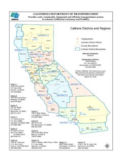 Caltrans Districts and Regions - California …