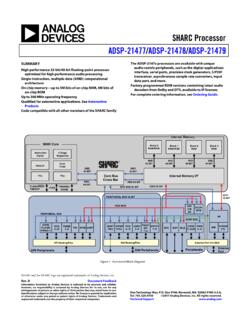 SHARC Processor ADSP-21477/ADSP-21478/ADSP …