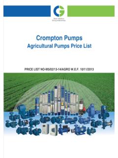 Crompton Greaves Agricultural Pumps Price List