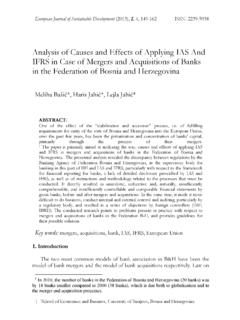 Analysis of Causes and Effects of Applying IAS And IFRS in ...