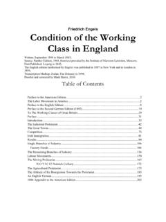 Condition of the Working Class in England - Marxists