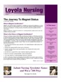 The Journey To Magnet Status - Loyola Medicine
